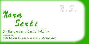 nora serli business card